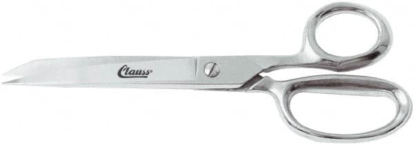 Clauss - 4" LOC, 8" OAL Straight Shears - Steel Straight Handle, For Paper, Fabric - Makers Industrial Supply