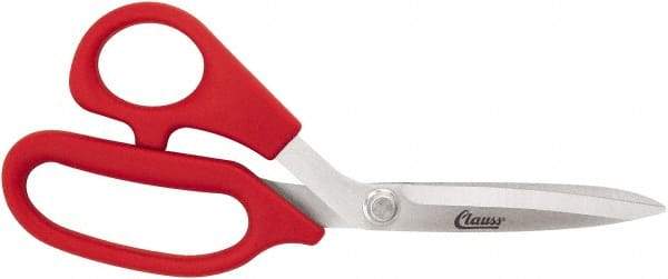 Clauss - 5" LOC, 8-1/4" OAL Stainless Steel Bent Shears - Left Hand, Offset Handle, For Paper, Fabric - Makers Industrial Supply