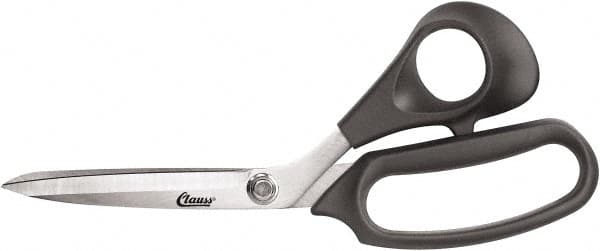 Clauss - 6" LOC, 9-1/2" OAL Stainless Steel Bent Shears - Plastic Offset Handle, For Paper, Fabric - Makers Industrial Supply