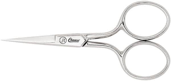 Clauss - 1" LOC, 3-1/2" OAL Scissors - Steel Handle, For Paper, Fabric - Makers Industrial Supply