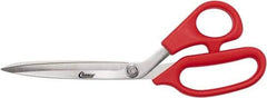 Clauss - 6" LOC, 9-1/4" OAL Stainless Steel Bent Shears - Plastic Offset Handle, For Paper, Fabric - Makers Industrial Supply