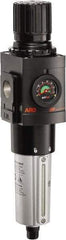 ARO/Ingersoll-Rand - 1" NPT Port Heavy Duty 1 Piece Filter/Regulator FRL Unit - Metal Bowl, 250 SCFM, 250 Max psi, 14.689" High x 4.091" Long, Automatic Drain - Makers Industrial Supply