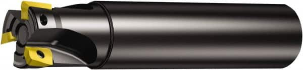 Sandvik Coromant - 1/2" Cut Diam, 5.8mm Max Depth of Cut, 3/8" Shank Diam, 120mm OAL, Indexable Square Shoulder End Mill - 390R-070204E-ML Inserts, Cylindrical Shank, 90° Lead Angle, Through Coolant, Series CoroMill 390 - Makers Industrial Supply