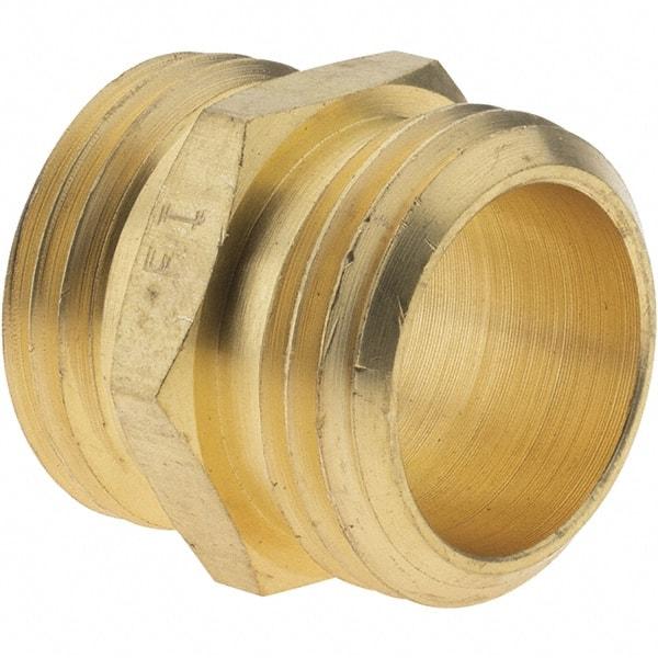 Value Collection - 3/4 Garden Hose Adapter - Brass, Male Hose to Male Hose Connector - Makers Industrial Supply