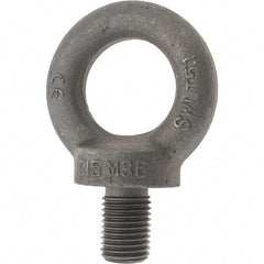 Value Collection - 5,100 Kg Capacity, Steel, M36x4.00 Thread, Fixed Lifting Eye Bolt - Fully Threaded, 54mm Shank, 54mm Thread Length, Shoulder - Makers Industrial Supply