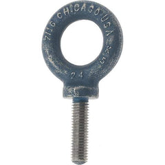 Value Collection - 738 Kg Capacity, Steel, M10x1.50 Thread, Fixed Lifting Eye Bolt - Fully Threaded, 17mm Shank, 17mm Thread Length, Shoulder - Makers Industrial Supply