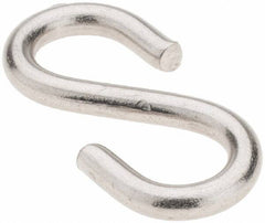 Value Collection - Stainless Steel S-Hook - 17 Lb Capacity, 0.114" Wire, 1-1/4" OAL - Makers Industrial Supply