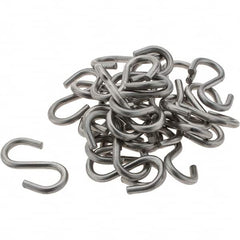 Value Collection - 304 Stainless Steel Uncoated S-Hook - 20 Lb Capacity, 0.12" Wire, 1-5/16" OAL - Makers Industrial Supply