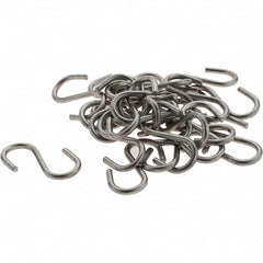 Value Collection - 304 Stainless Steel Uncoated S-Hook - 7 Lb Capacity, 0.08" Wire, 1-1/16" OAL - Makers Industrial Supply