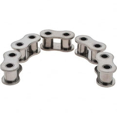 Value Collection - ANSI 40, Roller Chain Link - For Use with Stainless Steel Single Strand Chain - Makers Industrial Supply