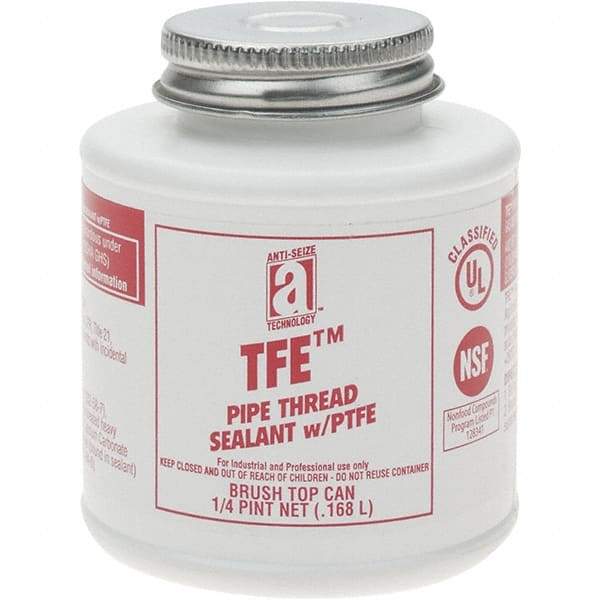 Value Collection - 4 oz Brush Top Can Pipe Sealant - PTFE Based, 500°F Max Working Temp - Makers Industrial Supply