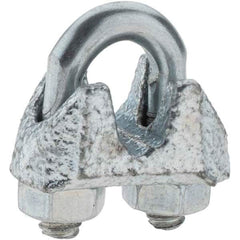 Value Collection - 1/8" Wire Rope Clips - 10-24, Forged Steel, Electro Galvanized - Makers Industrial Supply