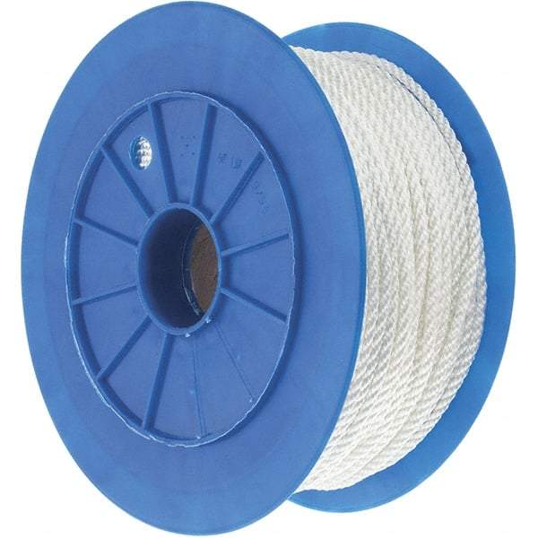 Value Collection - 600' Max Length Nylon Solid Braid Rope - 1/4" Diam, 124 Lb Capacity - Makers Industrial Supply