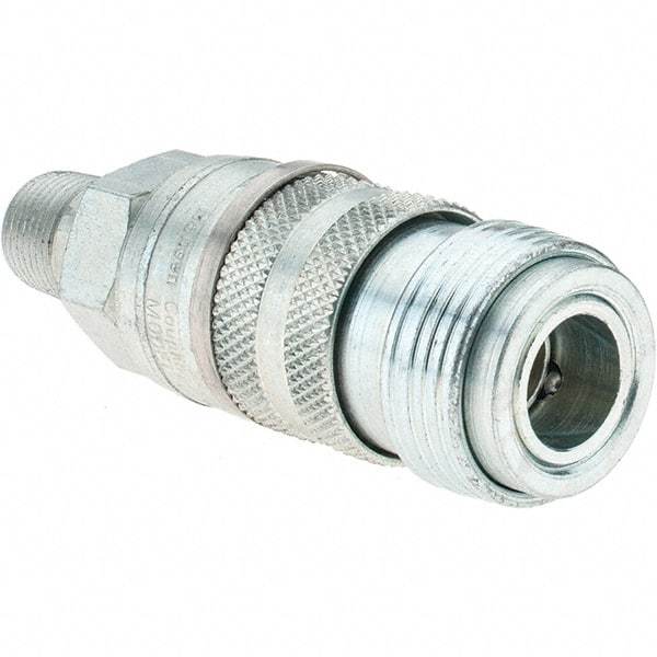 Value Collection - 3/8 Male Pipe Industrial Pneumatic Hose Coupler - Steel - Makers Industrial Supply