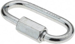 Value Collection - Zinc Plated Carbon Steel Quick Link - 1/8" Diameter, 220 Lb Load Limit - Makers Industrial Supply