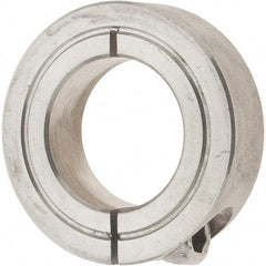 Value Collection - 1" Bore, Stainless Steel, One Piece Clamp Collar - 1-3/4" Outside Diam, 1/2" Wide - Makers Industrial Supply