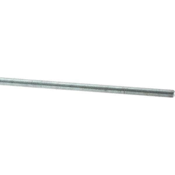 Value Collection - M10x1.25 1m Long, Steel Metric Threaded Rod - Zinc-Plated Finish - Makers Industrial Supply