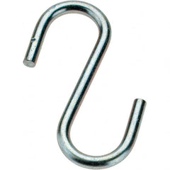 Value Collection - Trade Size 27, Carbon Steel Bright Zinc S-Hook - 12 Lb Capacity, 0.08" Wire, 1" OAL - Makers Industrial Supply