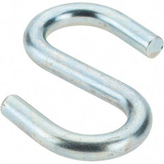 Value Collection - Trade Size 526, Carbon Steel Bright Zinc S-Hook - 189 Lb Capacity, 1/4" Wire, 2-1/4" OAL - Makers Industrial Supply