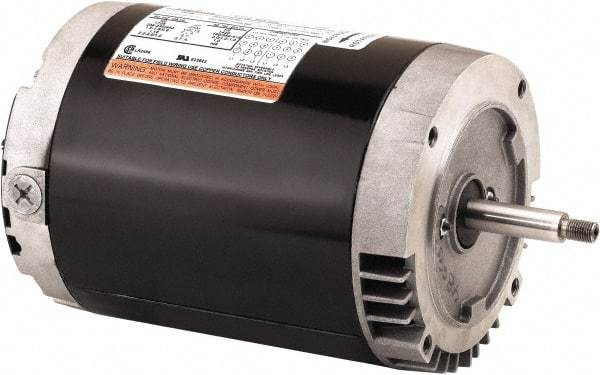 US Motors - 1 hp, ODP Enclosure, No Thermal Protection, 3,450 RPM, 208-230/460 & 190/380 Volt, 60 Hz, Three Phase Standard Efficient Motor - Size 56 Frame, C-Face Mount, 1 Speed, Ball Bearings, 3.6-3.8/1.9 Full Load Amps, B Class Insulation, CCW Lead End - Makers Industrial Supply