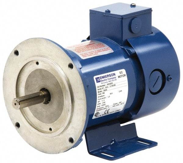 US Motors - 1/2 hp, TEFC Enclosure, 1,750 RPM, 180 Volt, DC Motor - Size 56 Frame, C-Face/Base Mount, 1 Speed, 5 Full Load Amps, CCW Lead End - Makers Industrial Supply