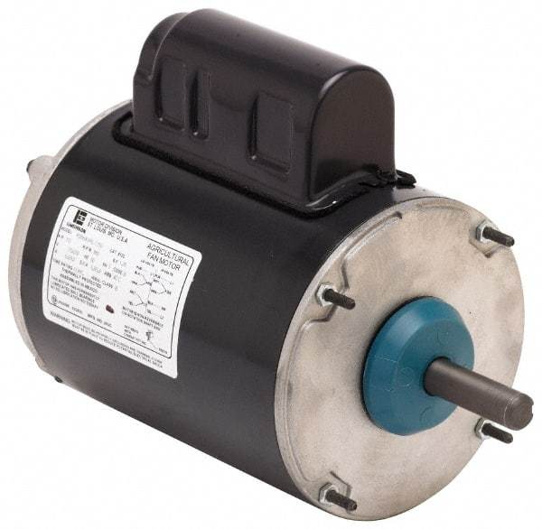 US Motors - 1/2 hp, TEAO Enclosure, Auto Thermal Protection, 850 RPM, 115/230 Volt, 60 Hz, Industrial Electric AC/DC Motor - Size 48 Frame, Stud Mount, 1 Speed, Ball Bearings, 6.0/3.0 Full Load Amps, B Class Insulation, CCW Lead End - Makers Industrial Supply