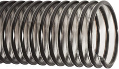 Flexaust - 4" ID, 22 Hg Vac Rating, 30 psi, Polyurethane Vacuum & Duct Hose - 25' Long, Clear/Black, 6" Bend Radius, -40 to 200°F - Makers Industrial Supply