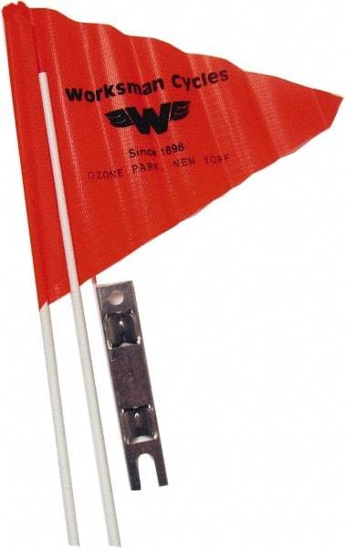 Worksman - Bicycle & Scooter Accessories Type: Safety Flag For Use With: Bicycle; Tricycle - Makers Industrial Supply