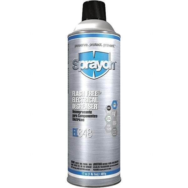 Sprayon - 16 Ounce Aerosol Electrical Grade Cleaner/Degreaser - Nonflammable, Plastic Safe - Makers Industrial Supply