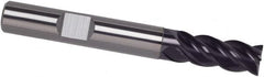 Guhring - 1", 1-1/2" LOC, 1" Shank Diam, 5" OAL, 4 Flute, Solid Carbide Square End Mill - Single End, FIREX Finish, Spiral Flute, 35/38° Helix, Centercutting, Right Hand Cut, Right Hand Flute, Series 4251 - Makers Industrial Supply