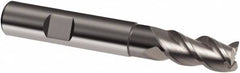 Guhring - 8mm, 16mm LOC, 8mm Shank Diam, 63mm OAL, 3 Flute, Solid Carbide Square End Mill - Single End, Uncoated, Spiral Flute, 39/40/41° Helix, Centercutting, Right Hand Cut, Right Hand Flute, Series 6702 - Makers Industrial Supply