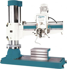 Clausing - 62.2" Swing, Geared Head Radial Arm Drill Press - 12 Speed, 7-1/2 hp, Three Phase - Makers Industrial Supply