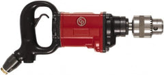 Chicago Pneumatic - 5/8" Keyed Chuck - D-Handle with Side Handle, 800 RPM, 20 LPS, 1 hp - Makers Industrial Supply