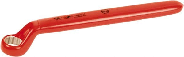 Wiha - 10mm 6 Point Insulated Offset Box Wrench - Single End, Chrome Vanadium Steel, Hi-Vis Red Finish - Makers Industrial Supply