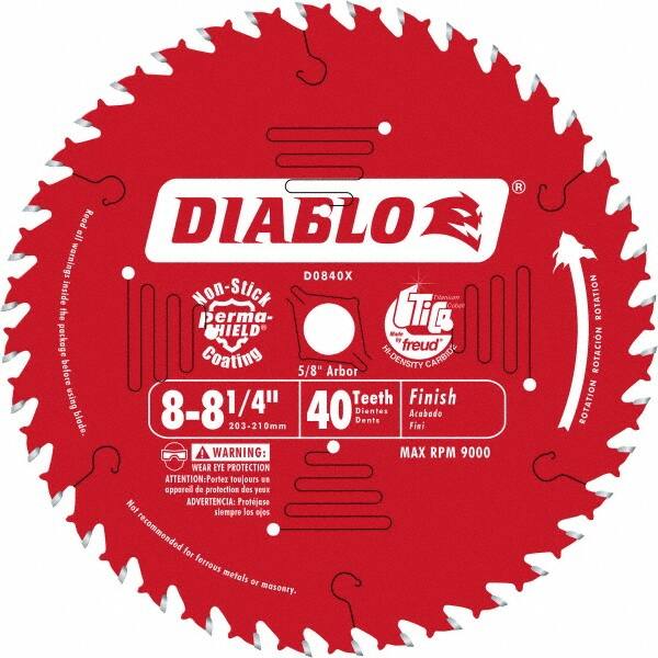 Freud - 8-1/4" Diam, 5/8" Arbor Hole Diam, 24 Tooth Wet & Dry Cut Saw Blade - Carbide-Tipped, Standard Round Arbor - Makers Industrial Supply