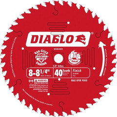 Freud - 8-1/4" Diam, 5/8" Arbor Hole Diam, 24 Tooth Wet & Dry Cut Saw Blade - Carbide-Tipped, Standard Round Arbor - Makers Industrial Supply