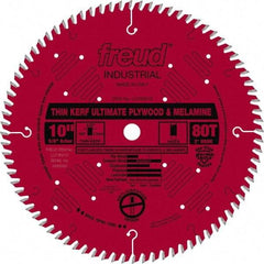 Freud - 10" Diam, 5/8" Arbor Hole Diam, 80 Tooth Wet & Dry Cut Saw Blade - Carbide-Tipped, Standard Round Arbor - Makers Industrial Supply