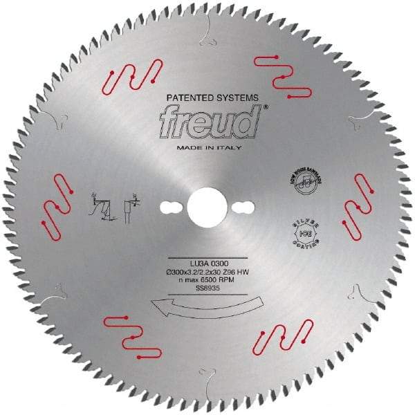 Freud - 300mm Diam, 30mm Arbor Hole Diam, 96 Tooth Wet & Dry Cut Saw Blade - Carbide-Tipped, Standard Round Arbor - Makers Industrial Supply