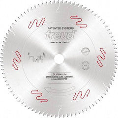 Freud - 12" Diam, 1" Arbor Hole Diam, 90 Tooth Wet & Dry Cut Saw Blade - Carbide-Tipped, Standard Round Arbor - Makers Industrial Supply