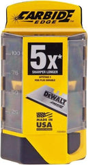 DeWALT - 50 Piece Steel Utility Knife Blade - 2-1/2" OAL - Makers Industrial Supply