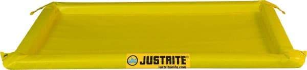 Justrite - 40 Gal Low Wall Berm - 2" High x 4' Wide x 8" Long - Makers Industrial Supply