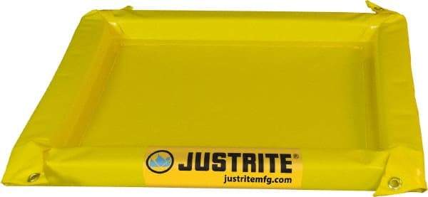 Justrite - 20 Gal Low Wall Berm - 2" High x 4' Wide x 4" Long - Makers Industrial Supply