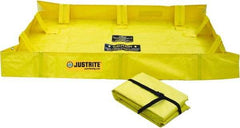 Justrite - 119 Gal Low Wall Berm - 4' Wide x 6" Long - Makers Industrial Supply