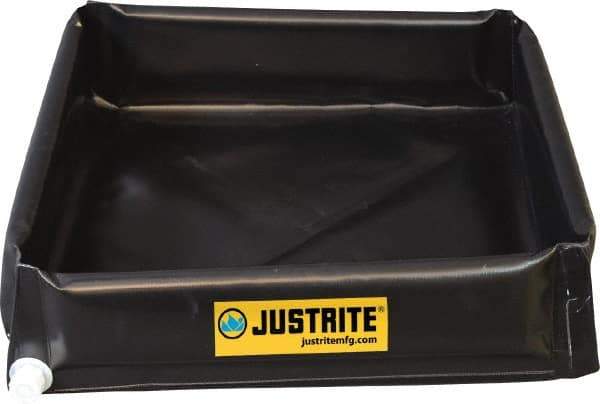 Justrite - 55 Gal Low Wall Berm - 4' Wide x 4" Long - Makers Industrial Supply