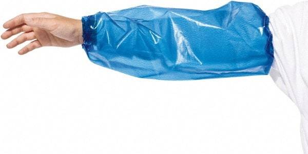 PolyConversions - Size Universal, Blue Polyolefin Sleeve - 18" Long Sleeve, Elastic Opening at Both Ends - Makers Industrial Supply