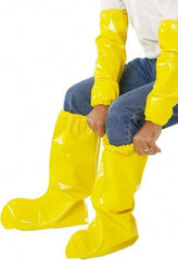 PolyConversions - Size M, Polyolefin, Non-Skid Boot Cover - Yellow, Chemical Resistant - Makers Industrial Supply