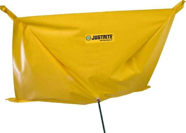 Justrite - 15' Diam, Square Roof Leak Diverter & Pipe Leak Diverter - 15' Long x 15' Wide, Yellow - Makers Industrial Supply