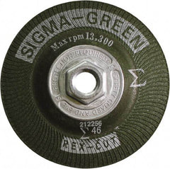 Rex Cut Product - 46 Grit, 4-1/2" Wheel Diam, Type 27 Depressed Center Wheel - Zirconia Alumina/Aluminum Oxide Blend - Makers Industrial Supply