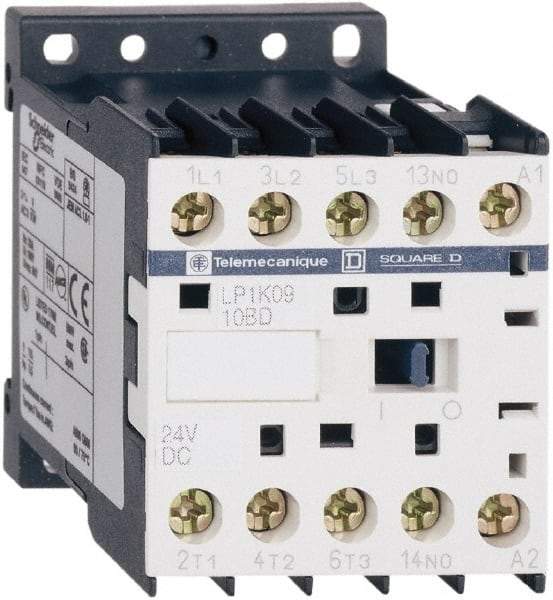 Schneider Electric - 3 Pole, 24 Coil VDC, 6 Amp at 440 VAC, Nonreversible IEC Contactor - BS 5424, CSA, IEC 60947, NF C 63-110, RoHS Compliant, UL Listed, VDE 0660 - Makers Industrial Supply