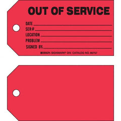 Brady - Safety & Facility Tags Message Type: Safety Tag Header: OUT OF SERVICE - Makers Industrial Supply